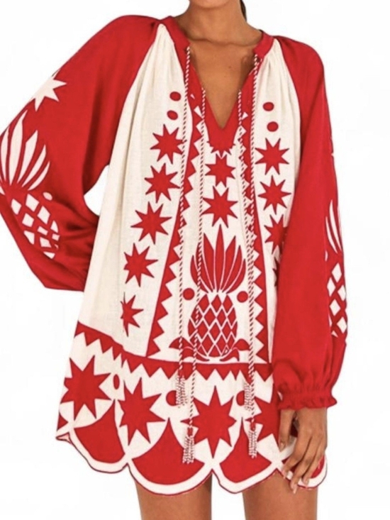 FARM Rio Dresses & Skirts - NWT FARM RIO
Red Tropical Cutwork Mini Dress XL